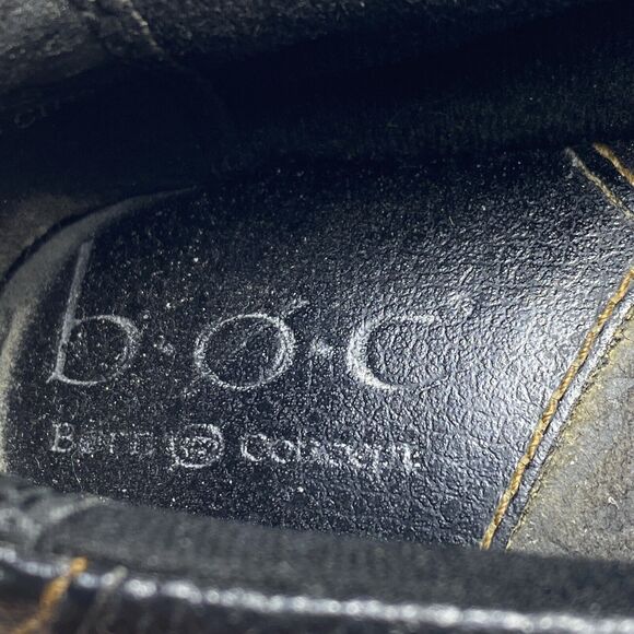 BOC Born Womens Clog Size 6 M/W Black Leather Round Toe Slip-On BC3433 - Picture 10 of 12